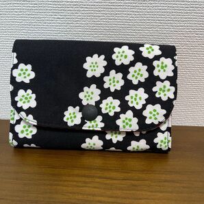 ハンドメイド 財布 花柄 北欧風