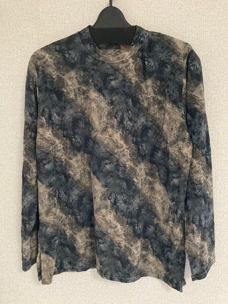 長袖カットソー 総柄 Tシャツ レディース Mサイズくらい