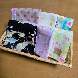 ハンドメイド☆6重ガーゼハンカチ6枚セット③