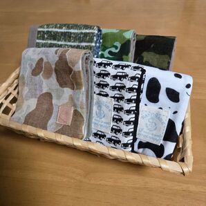 ハンドメイド☆6重ガーゼハンカチ6枚セット⑥