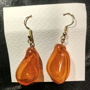 ハンドメイド ピアス フックピアスガラス細工