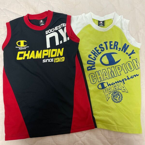 チャンピオン ノースリーブ シャツ 2枚 160 ランニング Tシャツ 袖なし ランニングシャツ タンクトップ champion