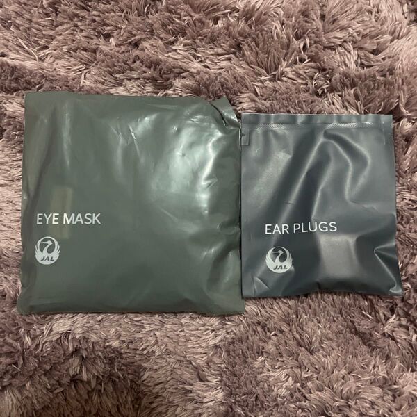 未開封 JAL アイマスク 耳栓 eye mask ear plugs イヤープラグ イヤプラグ 目隠し 機内 日本航空 旅行