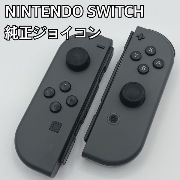 NINTENDO SWITCH 純正ジョイコン&ストラップ グレー