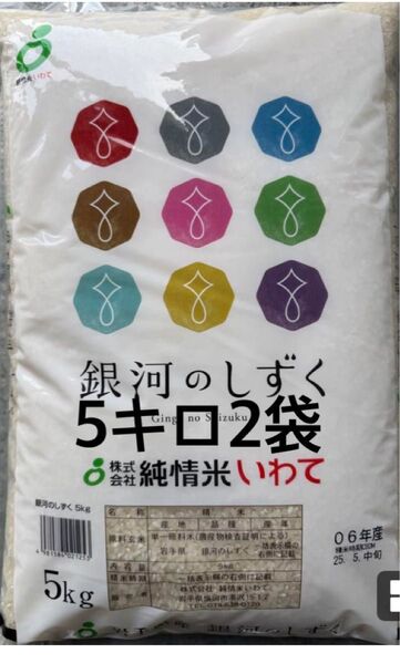 令和6年度産 5月下旬精米 岩手県産・銀河のしずく5キロ2袋 合計10kg 即時発送 送料無料 特Aランク 単一原料米 令和6年度