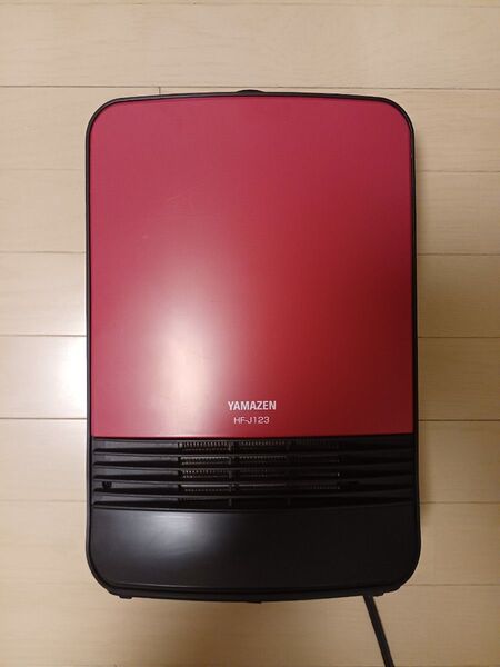 山善 セラミックヒーター HF-J123 R(レッド)
