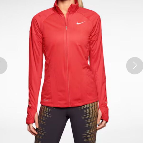 【美品】 NIKE dri fit ランニングウェア 赤 エレメントシールド ジャケット ウィンドランナー M