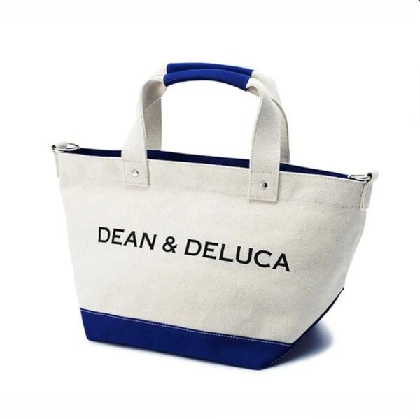 ☆新品未使用!! DEAN & DELUCA キャンバストートバッグ ブルー&ナチュラル Sサイズ☆