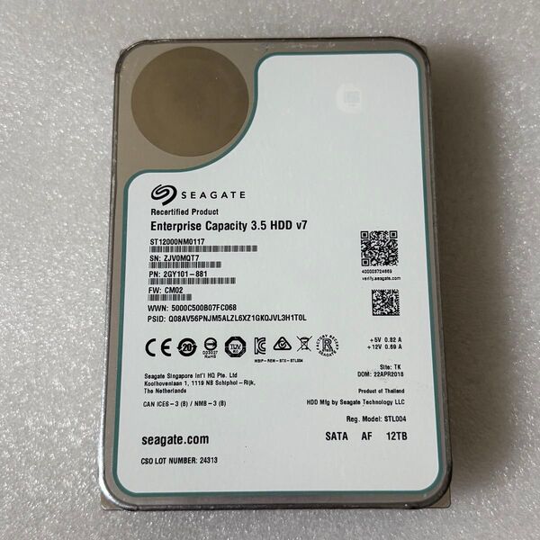 SEAGATE Enterprise Capacity 3.5 HDD v7 ST12000NM0117 12TB 内蔵HDD