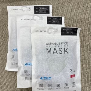 ユニクロ エアリズムマスク ちいさめ 黒 M