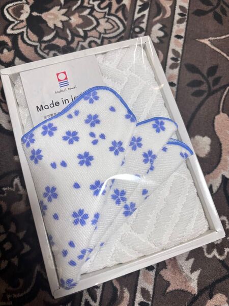 新品☆今治タオル 桜柄タオルハンカチ&フェイスタオルセット☆コットン 綿100%