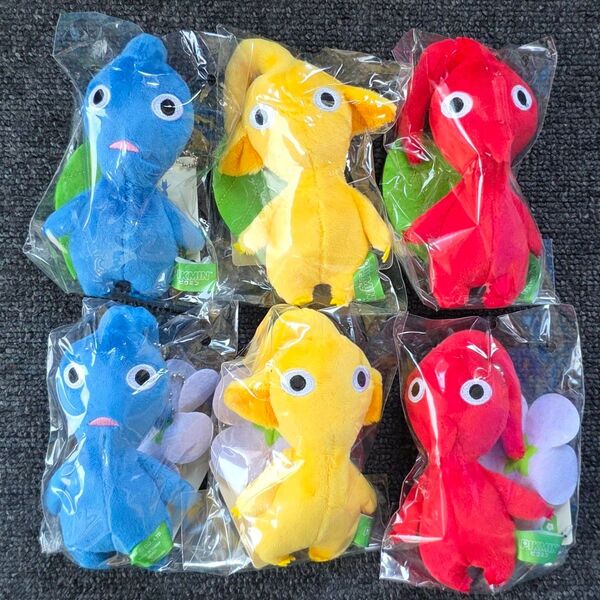 【新品】ピクミン ぬいぐるみマスコット 赤 青 黄 6種セット 三英貿易