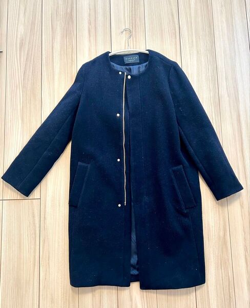 MACPHEE TOMORROWLAND ロングコート ノーカラーコート 36