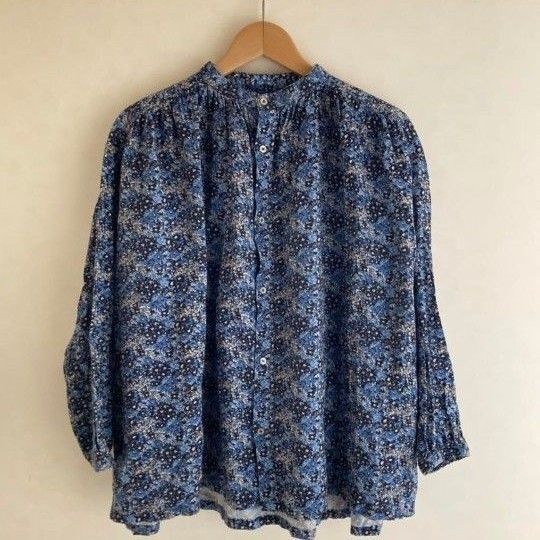 ichi イチ 小花柄 ブラウス コットンリネン