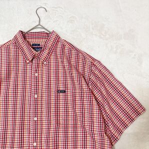 CHAPS チャップス 半袖BDシャツ ワンポイントロゴ ギンガムチェックXXL