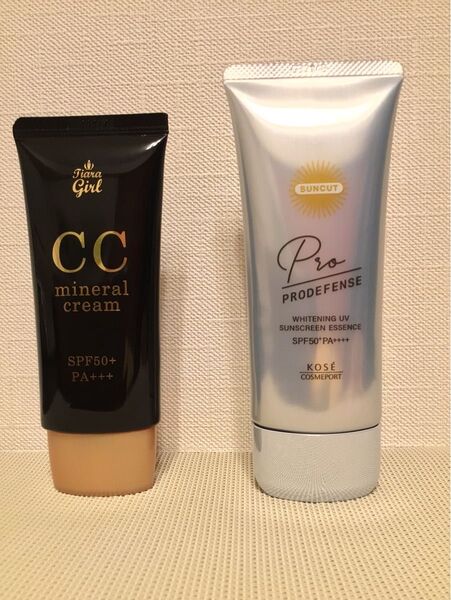 ティアラガール CCミネラルクリーム&コーセーサンカットProディフェンス 2個セット