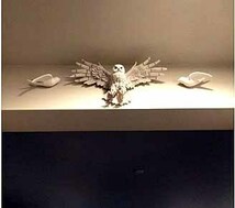 神秘的な妖精 白フクロウ（梟）の壁彫刻 彫像/バードカフェ ふくろうカフェ エコ 里山 カントリー 幸運の妖精 新築祝い プレゼント（輸入品_画像4