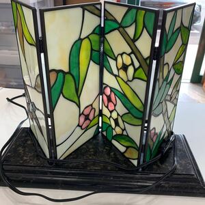 [ antique ] stained glass electric stand 