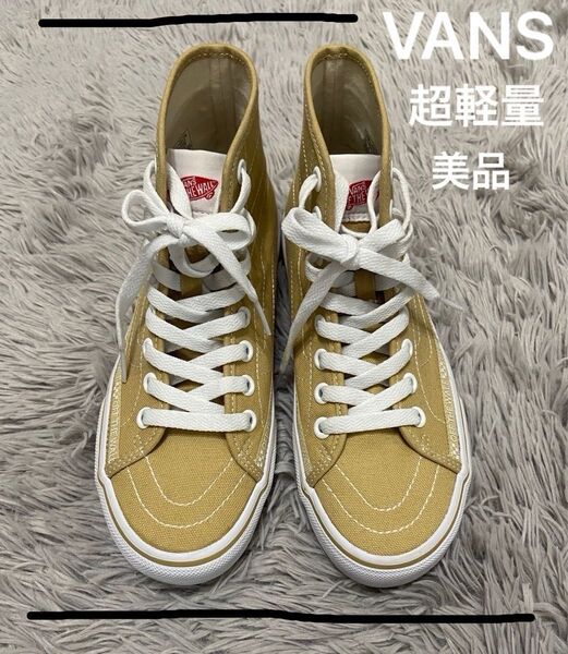 ★vans★美品 軽量 バンズ ハイカットスニーカー V38CL+DECON US5 jp 23㎝ 23.5㎝