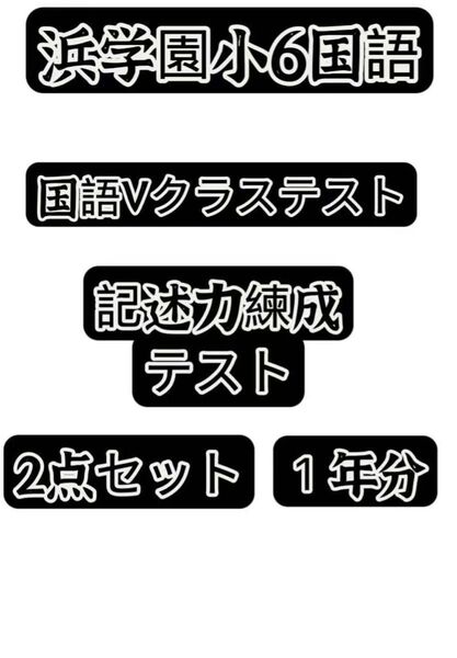 浜学園小6 Vクラス国語&小6 国語記述力錬成テスト 一年分