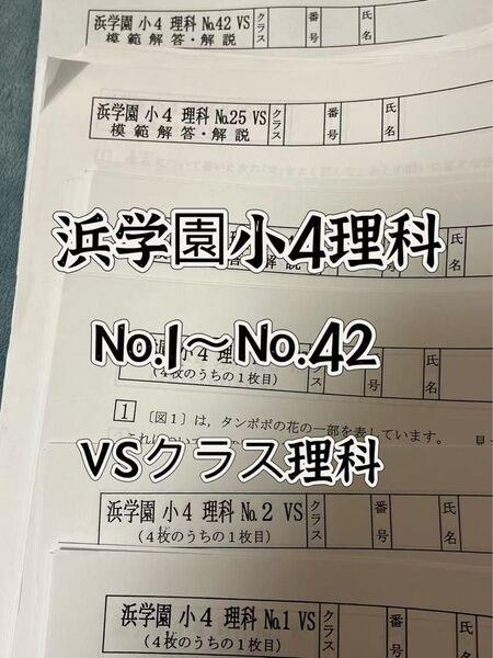 浜学園 小4 理科 VS クラス復習テスト