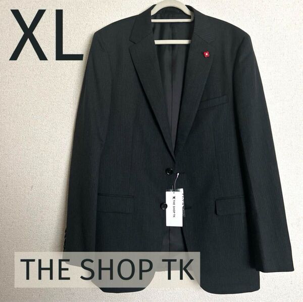新品 THE SHOP TK テーラードジャケット XL ブラック イタリア製 フラワーホール付き