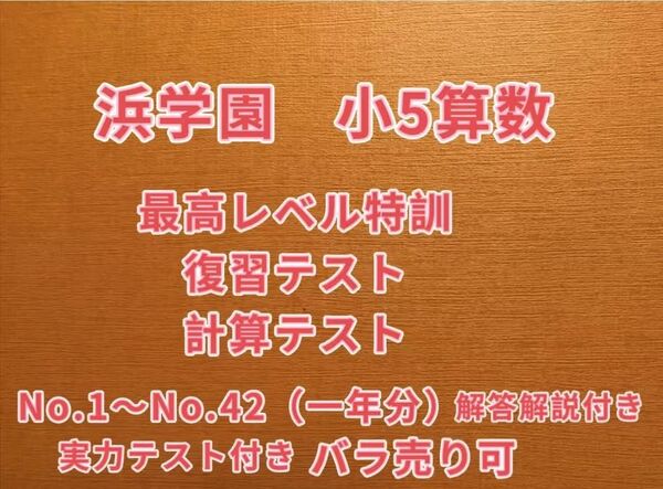 浜学園小5最レベ 算数 復習&計算テスト