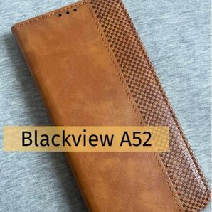 Blackview A52 ケース スマホケース 手帳型 カバー ブラウン