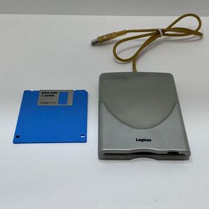 【動作確認済】USB外付けフロッピーディスクドライブ+FD1枚 Logitec