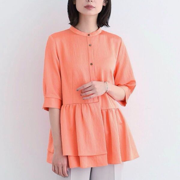★新品未使用タグ付き★ INDIVI ティアードプルオーバーブラウス 38