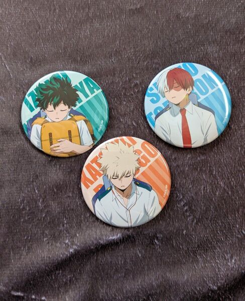 僕のヒーローアカデミア ヒロアカ 缶バッジ HEROS NAP 緑谷 爆豪 轟
