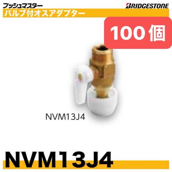 NVM13J4 100個 バルブ付オスアダプター 平行 プッシュマスター 新品 未開封 ブリヂストン