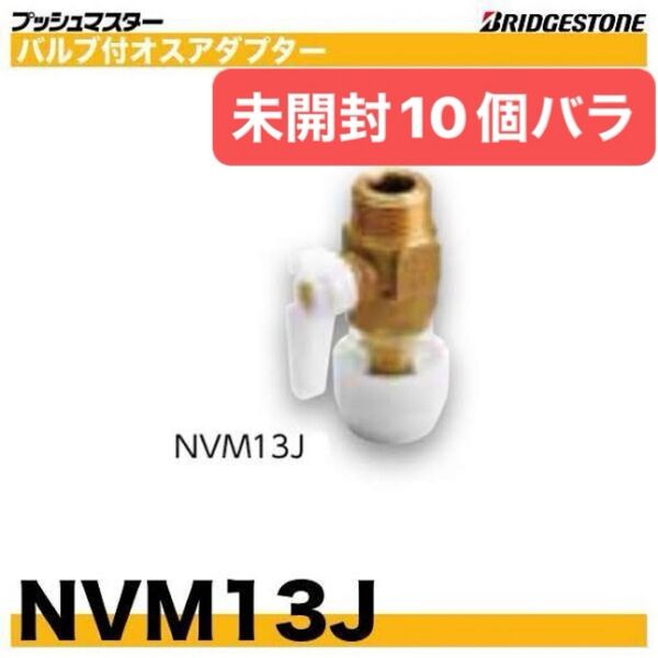 NVM13J 10個バラ バルブ付オスアダプター プッシュマスター 新品 未開封 ブリヂストン