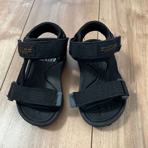 サンダル ブラック 黒 14cm ブリーズ スポーツサンダル ベルト