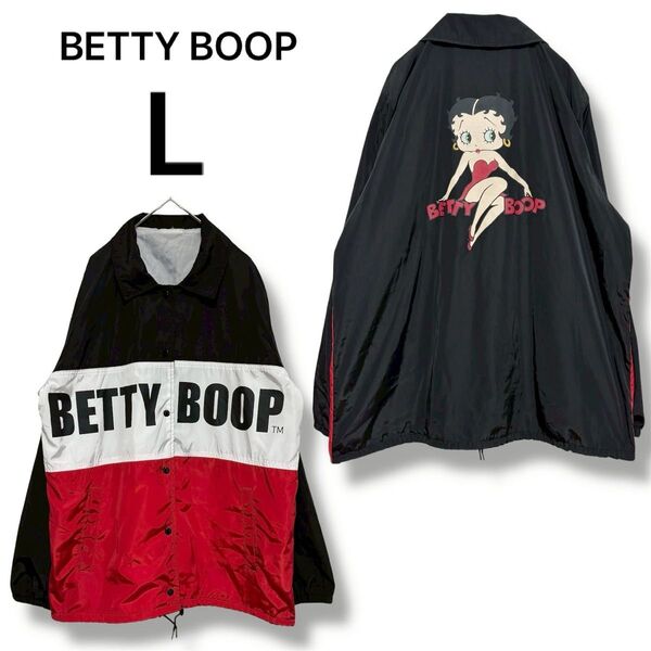 【ベティーブープ】BETTY BOOP ジャンバーブルゾン ベティ L ブラック 黒