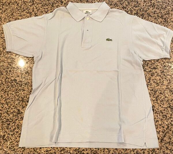 LACOSTE ラコステ ポロシャツ 水色 メンズ サイズ4 Mサイズ 綿100%
