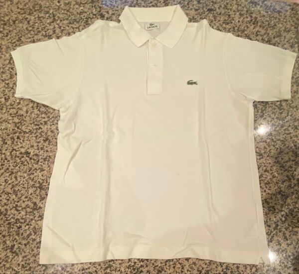 LACOSTE ラコステ ポロシャツ 白色 メンズ サイズ4 Mサイズ 綿100%