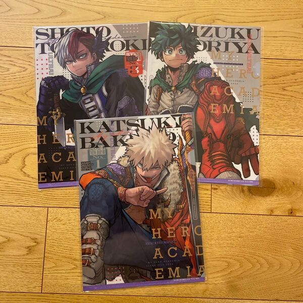 最強ジャンプ 9月号 ヒロアカ ガシャポン クリアファイル 3枚コンプ