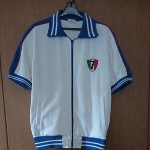 ジャケット ジャージ ホワイト ブルー 7 ロゴ