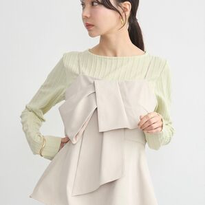 新品 earth music&ecology フロントリボンビスチェ ビスチェ UNIQLO ZARA GU しまむら
