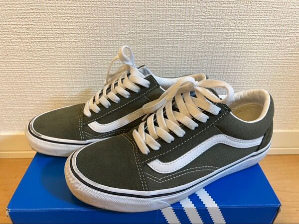 バンズVANS SC OLD SKOOL CVS スニーカー オリーブ 23.5