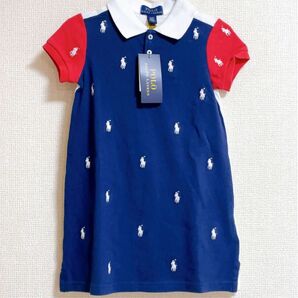 PoloRalphLauren ポニーコットンメッシュポロドレス半袖ワンピース