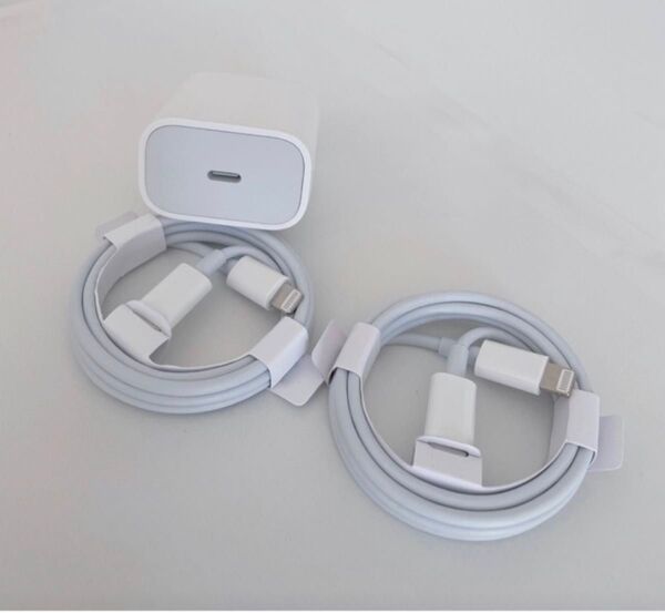 iPhone Type-Cライトニングケーブル1m 2本+20W急速充電器 1個
