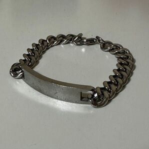 60〜70s idブレスレット ヴィンテージ アクセサリー シルバー 古着