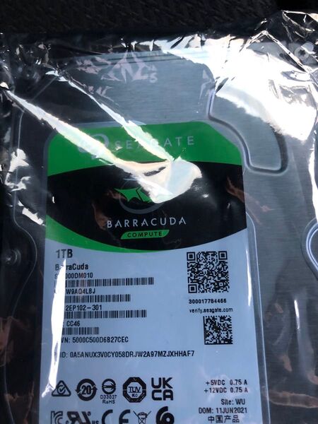 Seagate BarraCuda 3.5インチ 1TB 内蔵 ハードディスク HDD