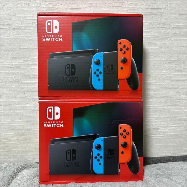 【2台セット】Nintendo Switch ネオンブルー ネオンレッド Joy-Con L R ニンテンドースイッチ 新モデル