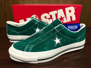 19年製 CONVERSE ONE STAR J VTG TIMELINE コンバース ワンスター タイムライン MADE.IN.JAPAN 日本製 GREEN SUEDE スエード 緑 27.0cm