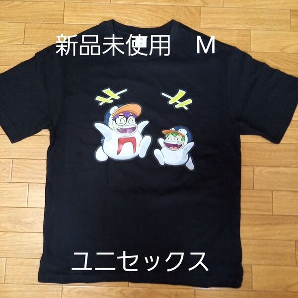 Dr.スランプアラレちゃんTシャツ アラレちゃんコスプレTシャツ プリントTシャツ ユニセックス 黒 Mサイズ