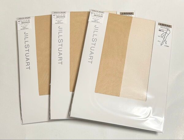 JILLSTUARTジルスチュアート ストッキング 3足セット M〜L ナチュラルベージュ②