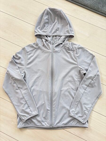 ユニクロ UNIQLO UVカット エアリズム パーカー グレー キッズ 子供 パーカ